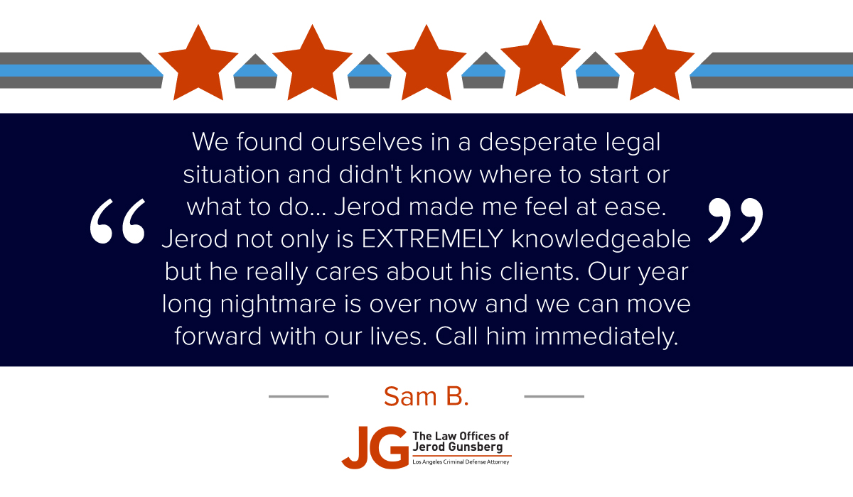 Review of criminal defense attorney los angeles Jerod Gunsberg, a criminal defense attorney in los angeles and beverly hills